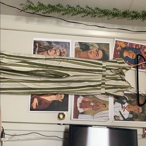 Green stripe jumpsuit